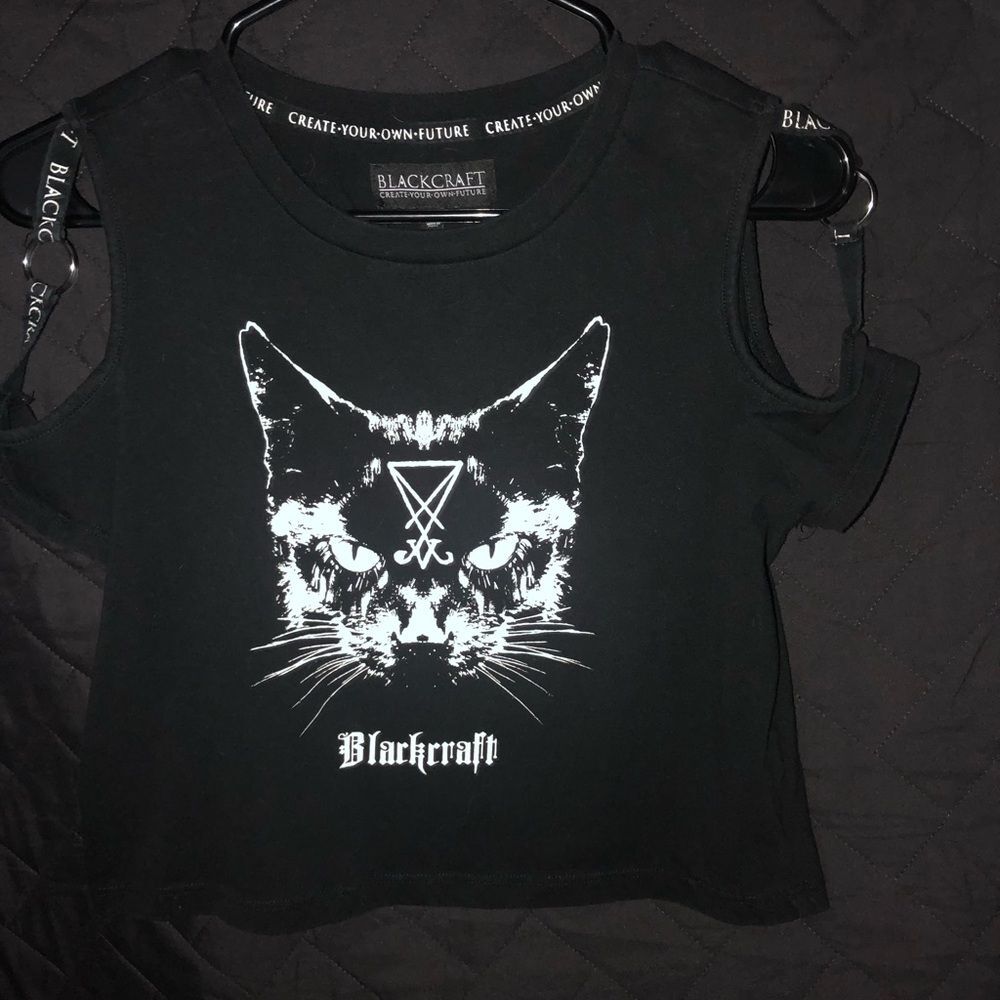 Black Craft Create Your Own Future Short Sleeve Crop top Size Sm #1057